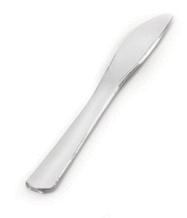 Disposable Elegant Disposable Silver Plastic Knives - Posh Party Supplies