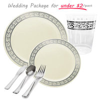 Ivory & Silver wedding package for 120