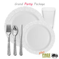 white and white party package for 120 guests