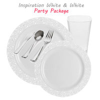 white and white inspiration collection party package
