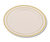 Elegant Bone with Gold 6" Round Plastic Plate
