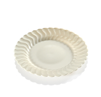 Elegant Bone 6" Plastic Round Dessert Plates - 180 Elegant Plates