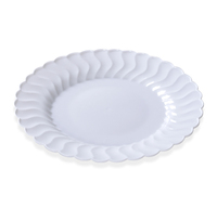 White 7.5" Salad Plastic Round Plates  - Posh Party Supplies