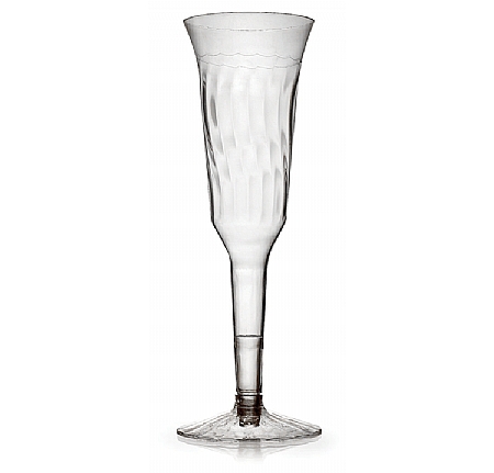 Plastic 2 Piece Champagne Clear 5 oz. Flutes - Posh Party Supplies