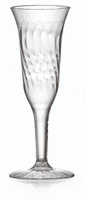 Plastic Clear 5 oz. 1 Piece Champagne Flutes - Posh Party Supplies