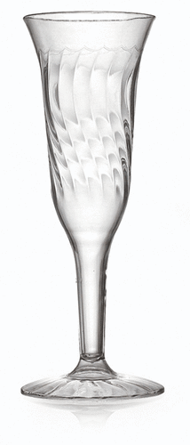 Plastic Clear 5 oz. 1 Piece Champagne Flutes - Posh Party Supplies