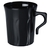 Disposable Black 8 oz. Plastic Coffee Mugs - 280 Fancy Mugs