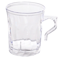 Clear 8 oz. Plastic Coffee Mugs  - Posh Party Supplies