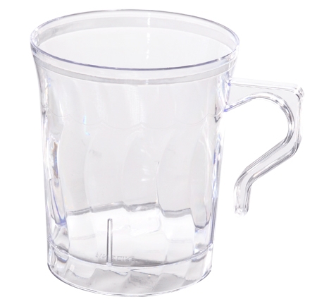 Clear 8 oz. Plastic Coffee Mugs  - Posh Party Supplies