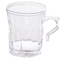 Clear 8 oz. Plastic Coffee Mugs  - Posh Party Supplies