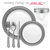 clear with silver rim - symphony wedding package for 100 guests
