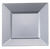 Disposable Square Silver Plastic 6.5" Dessert Plates - Posh Party Supplies