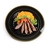 Elegant Black with Gold Rim 10" Round Plastic Plate 