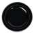 Elegant Round Black with Silver Rim Plastic 10" Plate