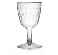 Clear Plastic 4 oz. 2 Piece Old Fashioned Champagne Glass 