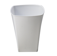 Disposable White Disposable 8 oz Square Plastic Tumblers - Posh Party Supplies