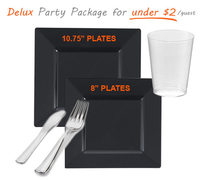 Kaya Collection Grand Square Black Party Package for 20