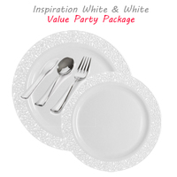 inspiration white with white rim party package