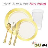 Crystal Ivory and Gold rim party package