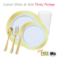 Crystal Collection White & Gold Party Package
