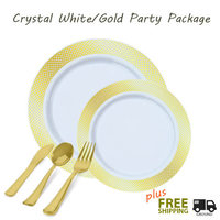 Crystal VALUE White and Gold Party Package