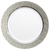 Hammered Effect - Elegant Clear Plastic 9 " Dinner Plate with Hammered Silver Trim