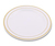 Elegant 7.5" White and Gold Plastic Round Plate - Posh Party Supplies