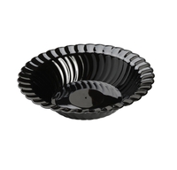 Disposable Black 5 oz. Plastic Dessert Bowl - 180 Black Dessert Bowls
