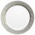 hammered effect clear plate with silver rim