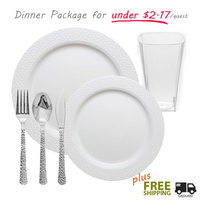 Hammered GRAND White and White Wedding Package