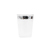 hammered effect clear tumbler with silver rim