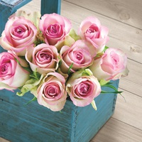 Pretty Basket Full of Roses Designer Paper Napkins - Posh Party Supplies