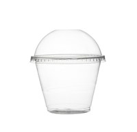12 oz. PET Tall Plastic Drinking Cups with Dome Lids with Hole - Posh Party Supplies