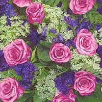 Elegant From the Rose Garden Designer Lunch Napkins - Posh Party Supplies