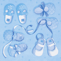 Pretty New Arrival Boy Designer Lunch Napkins - Posh Party Supplies
