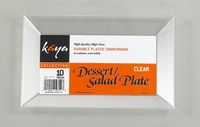 Disposable Plastic Rectangle Clear Dessert/Salad Disposable Plates - Posh Party Supplies