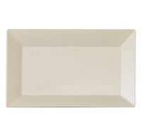 Disposable Rectangle Ivory Plastic Dessert/Salad Plates - Posh Party Supplies