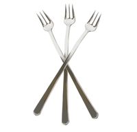 Disposable Silver 6" Tiny Plastic Taster Forks  - Posh Party Supplies
