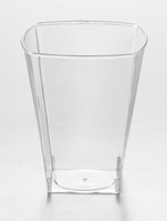 Clear Disposable 8 oz Square Plastic Tumblers - Posh Party Supplies
