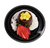 Elegant Black with Silver Rim 6" Round Plastic Plate - Posh Party Supplies