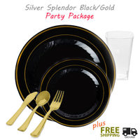 black with gold edge wedding package