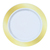 Elegant White with Gold Trim Plastic 12 oz Soup Bowls - Posh Party Supplies