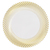 gold rimmed white plastic dinner plates
