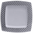 Diamond collection silver rimmed plates