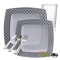 Diamond Collection White & Silver Party Package - Posh Party Supplies