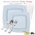 White plates with a white rim party package - Diamond Collection