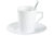 Flaired White Coffee Mugs & Saucer Combo -Posh Party Supplies 
