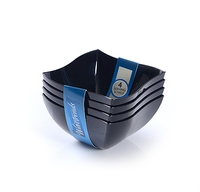 Pretty Black 8 oz. Serving Plastic Wave Bowl  - Posh Party Supplies