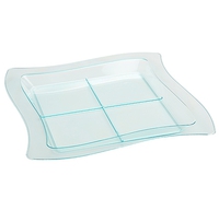 Plastic Green 7.25" x 7.25" Tiny Tangents  - Posh Party Supplies