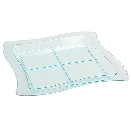 Plastic Green 7.25" x 7.25" Tiny Tangents  - Posh Party Supplies